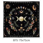 BEIDUOYANG Moonphases Flower Astrologys Altars Cloth Tarot Tablecloth Divinations Table Cloth Tapestry Decor Witchcrafts Supplies Divinations Cards Table Cloth Wall Decor Witchcrafts Accessories