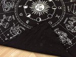 Indian Consigners Altar Cloth Zodiac Witchcraft Alter Tarot Spread Top Cloth Wiccan Square Spiritual 36 by 36 Sacred Cloth Galaxy (Zodiac Silver)