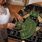Tirmanaz Altar Cloth, Velvet Tarot Tablecloth, Celtic Cross Printed Tarot Cloth for Reading, Black Tarot Mat, Tarot Cloth for Reading, Cards, Divination, Witchcraft, Magic