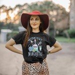 Midnight Margaritas Shirt Women Practical Magic Shirt Witches Short Sleeve Shirt Novelty Graphic Witchy Party Tees