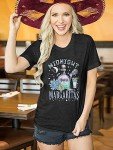 Midnight Margaritas Shirt Women Practical Magic Shirt Witches Short Sleeve Shirt Novelty Graphic Witchy Party Tees