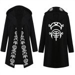 diffstyle Women Moon Gothic Witchcraft Punk Vintage Casual Long Hoodies Top Sweatshirt (3XL) Black