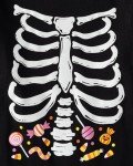 The Children's Place Girls' All Holidays Long Sleeve Graphic T-Shirts,Multipacks, Skeleton Ribcage/Cat Books 2-Pack