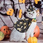 Estivaux Pet Halloween Costumes Dogs Cats Halloween Witch Pet Costume Cape Hat Halloween Vampire Cloak Wizard Cats Cosplay Clothes Apparel for Small Dogs Cats Halloween Party Decorations