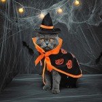 Cat Halloween Costume Pet Wizard Clothes Witch Cosplay Cloak for Cats and Puppy