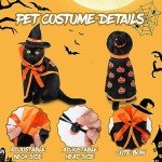 Cat Halloween Costume Pet Wizard Clothes Witch Cosplay Cloak for Cats and Puppy