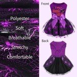 XPUDAC Halloween Dog Dress Witch Tulle Dress Holiday Dog Clothes for Small Dogs Girl, Spider Pet Costume Cat Apparel, Purple-XXS