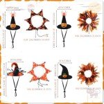 Abbylike 8 Pcs Cat Witch Halloween Costume Witch Hat and Tutu Collar with Bells for Cat Halloween Witch Pet Outfit Kitten Clothing for Small Puppy Halloween Party Pet Cosplay