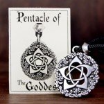 Pentacle of the Goddess Wiccan Jewelry Pagan Pentagram Necklace by Pepi