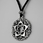Pentacle of the Goddess Wiccan Jewelry Pagan Pentagram Necklace by Pepi