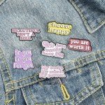 Novelty Enamel Lapel Pin Sets Cartoon Animal Plant Fruit Brooches for Clothing Bags Backpacks Jackets Hat Jewelry DIY Gift Accessories (Witch Skulls Food Drinks Set of 6)