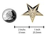 Real Sic Baphomet Head Enamel Pin – Sabbatic Goat Pentagram Tarot Occult Unisex Lapel Pin - For Backpacks, Jackets, Shirts, Bags, Tops