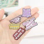 Novelty Enamel Lapel Pin Sets Cartoon Animal Plant Fruit Brooches for Clothing Bags Backpacks Jackets Hat Jewelry DIY Gift Accessories (Witch Skulls Food Drinks Set of 6)