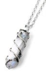 Rainbow Moonstone Healing Crystal Necklace for Balance