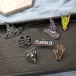 Enamel Pin Set Witchy Jewelry for Women Punk Cute Brooches for Party Vampire Skull Witch for Costume Decoration Enamel Pins Pins for Backpacks