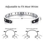 TONY & SANDY Inspirational Bracelets for Women Stocking Stuffers Adults Gifts for College High Middle Graduation Her Female Be Fearless Pursuit of What Sets Sun Moon Motivational Jewelry