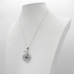 Moonlight Mysteries Cho Ku Rei Pendant Reiki Necklace Symbol 20" - Sterling Silver Amethyst Healing Jewelry for Men and Women