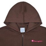 Champion Girls Sweatshirt Full Zip Up Fleece Hoody Sweatshirt Top Kids Clothes Coffee