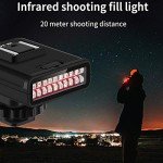 4K Camcorder ORDRO Night Vision Video Camera Vlog Ghost Hunting Camera Camcorder for YouTube 3.1’’ IPS Touch Screen Camcorder with IR Light Handheld Holder 64G Memory Card and 2 Batteries