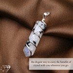 Rainbow Moonstone Healing Crystal Necklace for Balance