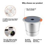 Noalto Reusable K Cups and Coffee Pods,Universal stainless steel k Cups for Keurig 2.0 and 1.0 Coffee Makers machine(2pack)