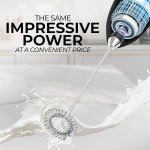 Zulay Kitchen Powerful Milk Frother Wand - Mini Milk Frother Handheld Stainless Steel - Battery Operated Drink Mixer for Coffee, Lattes, Cappuccino, Matcha - Froth Mate Milk Frother Gift - Black