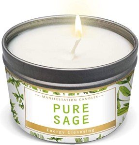 Sage Purification Candle for Chakra Healing