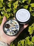 Witches' Herbal Protection Crystal Candle with Dragons Blood