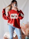 LUKYCILD Christmas Coffee Sweatshirt Women Merry Christmas Shirt Ice Cream Graphic Pullover Xmas Holiday Casual Novelty Tops
