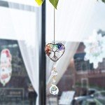 Heart-Shaped Tree of Life Crystal Prism Suncatcher