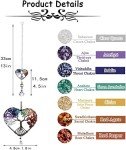 Heart-Shaped Tree of Life Crystal Prism Suncatcher