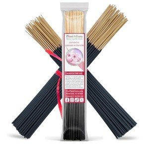 Japanese Cherry Blossom Incense Sticks 11" - 1 Bundle 85 to 100 Sticks - Smooth and Clean Long Burn Time, 45 to 60 Minutes.