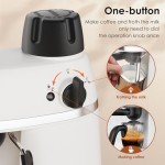 SOWTECH Espresso Machine with Milk Frother - White