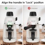 SOWTECH Espresso Machine with Milk Frother - White