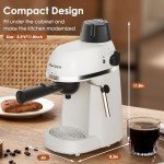 SOWTECH Espresso Machine with Milk Frother - White