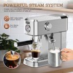 Magical Espresso Machine with Milk Frother & 50oz Tank