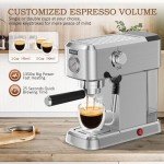 Magical Espresso Machine with Milk Frother & 50oz Tank