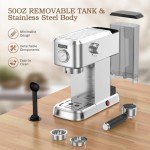 Magical Espresso Machine with Milk Frother & 50oz Tank