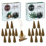 Cedar and Pine Scented Incense Cone Set
