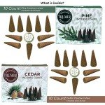 Cedar and Pine Scented Incense Cone Set