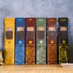 Jembrana Incense Sticks Mix 6 Scents (144 Sticks Total), 24 Sticks Each of Sandalwood, Amber, Maha Triloka, Gardenia, Padma & Raja Harum, Sold by Bali Soap