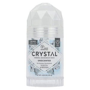 CRYSTAL Deodorant Stick, Unscented, 4.25 Ounce, White
