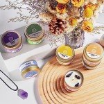 Chakra Candles with Healing Crystals Set