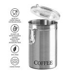 Airtight Stainless Steel Coffee Canister for Storage