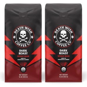 Dark Roast Death Wish Coffee Beans (Pack of 2)