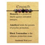 yfstyle Crystal Healing Stones Bracelets Healing Spiritual Crystal Bracelets for Women Men Amethyst Anxiety Bracelets Empath Protection Bracelet Natural Gemstones Bracelets Jewelry Gifts-Empathy