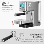 Magical Espresso Maker with Milk Frother 20 Bar