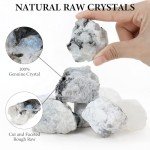 Rainbow Moonstone Raw Crystals - 2 PCS Set