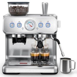 Espresso Machine with Grinder and Frother - 15 Bar