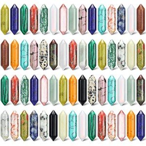 60 Pcs Hexagonal Crystal Wands for Meditation